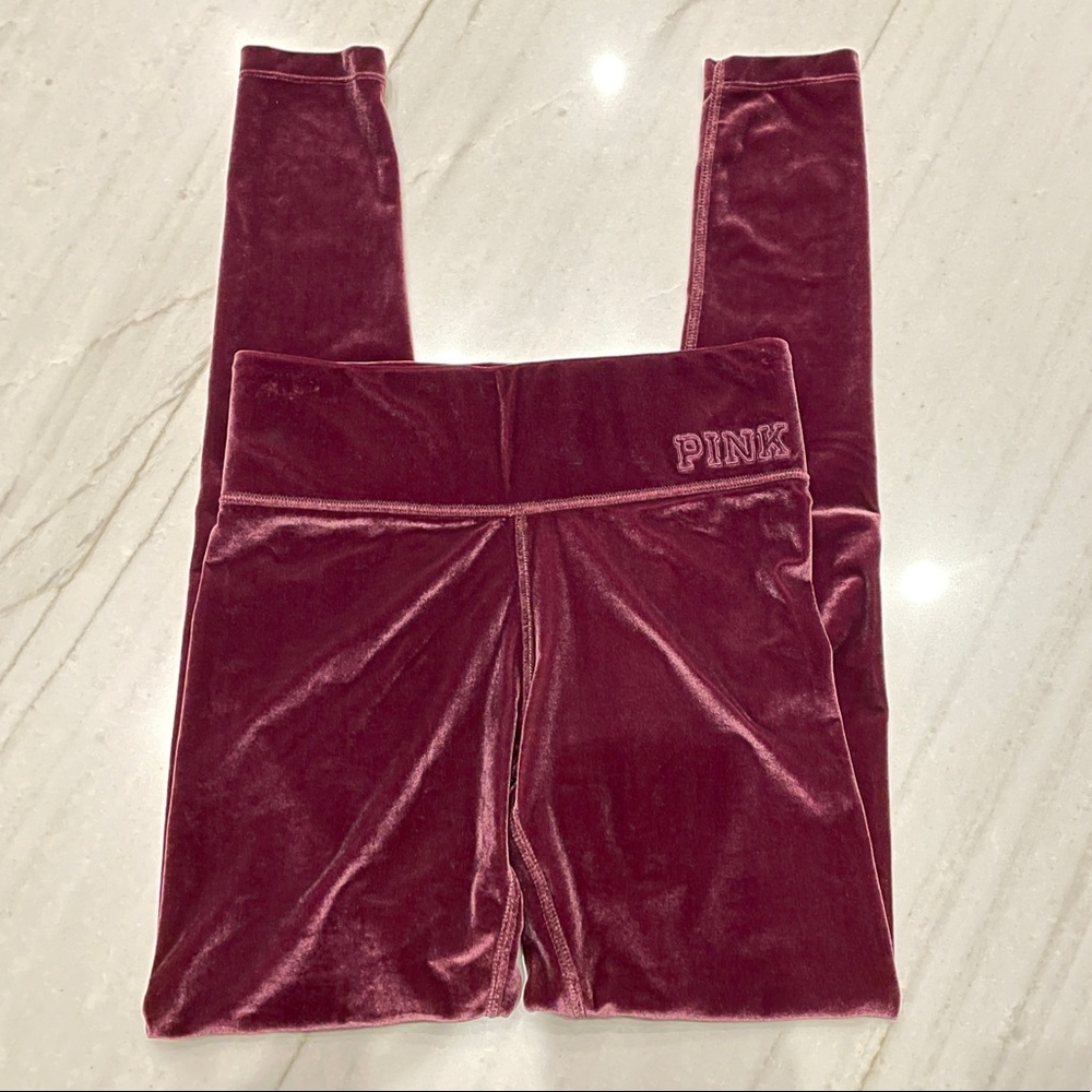 VS Pink Velvet Leggings